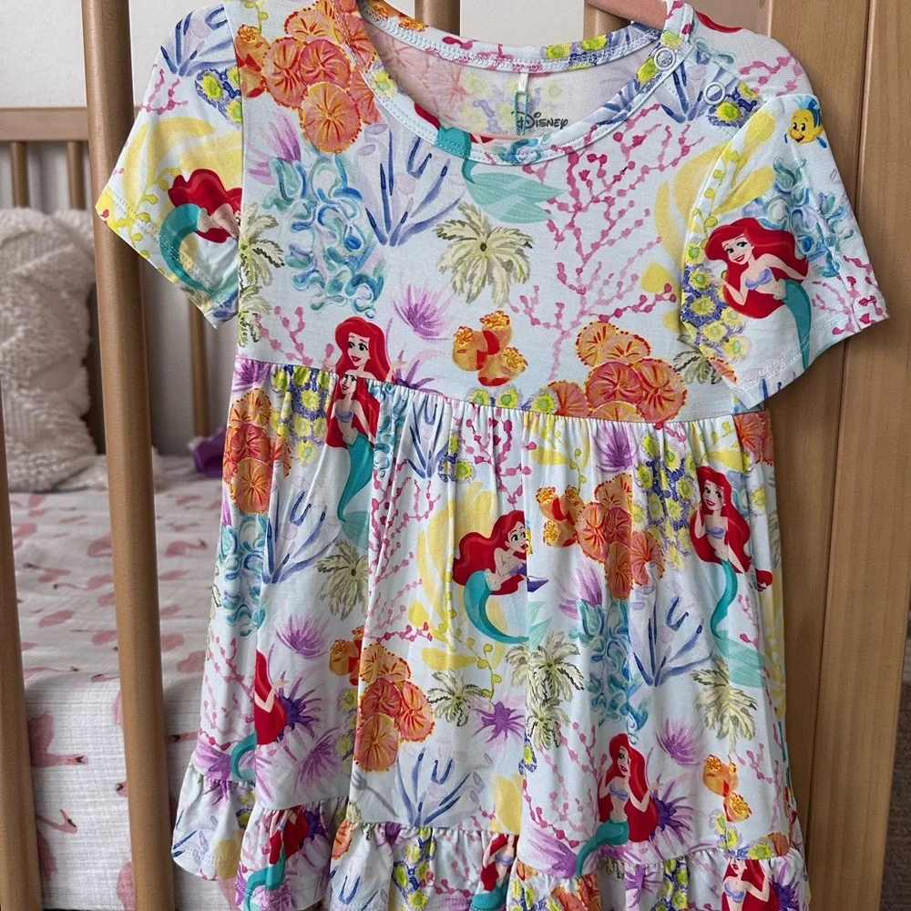 Disney Princess by Posh Peanut Ariel Twirl Bodysuit Dress - Picture 2 of 2
